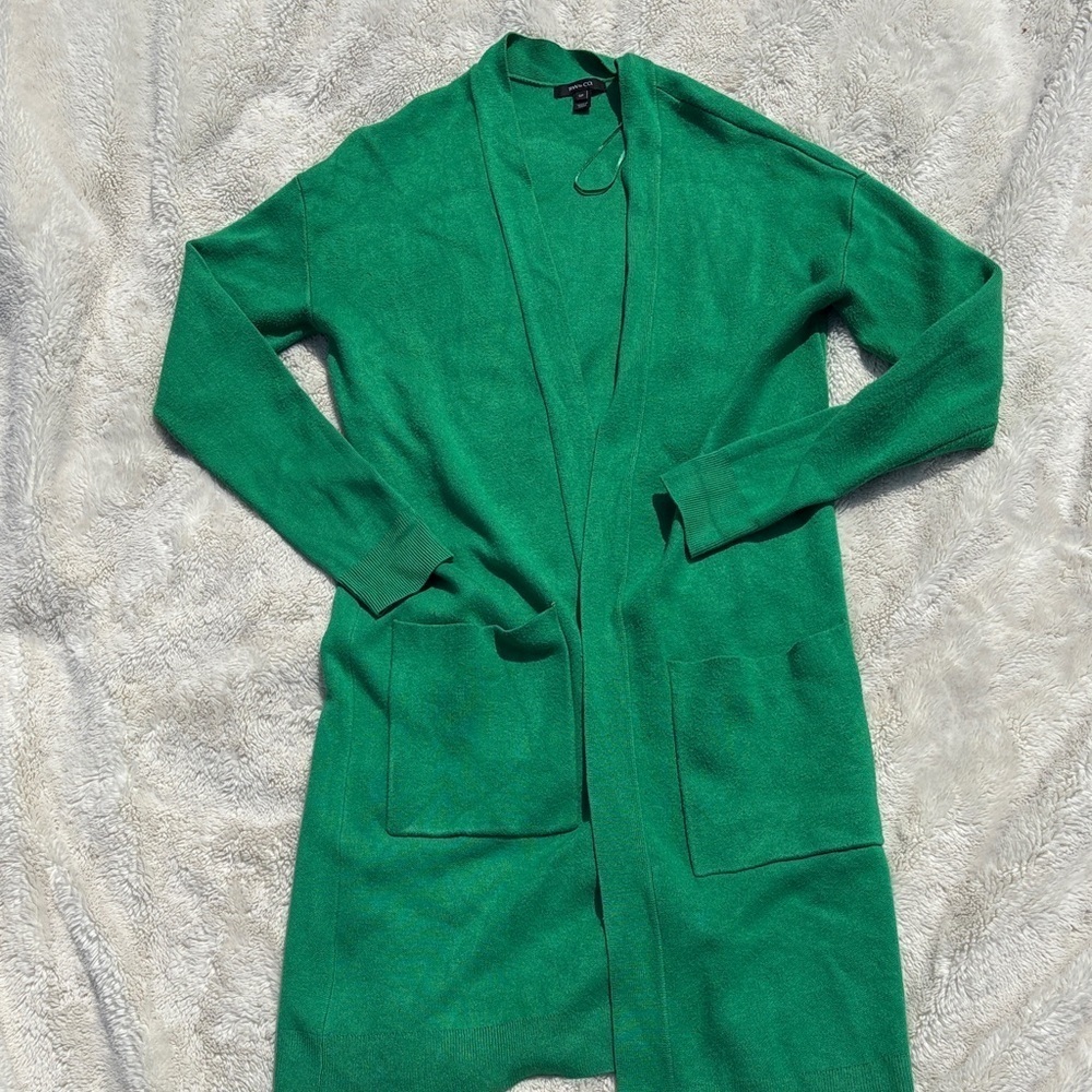 76 Rw&Co Green Open Front Knit Cardigan – Size S | Layering | Soft Neutrals | - Picture 3 of 9